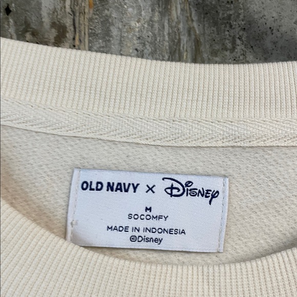 OLD NAVY Women's x Disney SoComfy Oversized Graphic Sweatshirt Size M In Beige - Picture 4 of 7